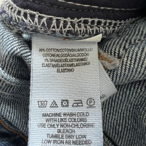 Free People Jeans Womens 30 Distressed Raw Hem Ankle Crop Straight Festival Boho - Picture 4 of 11